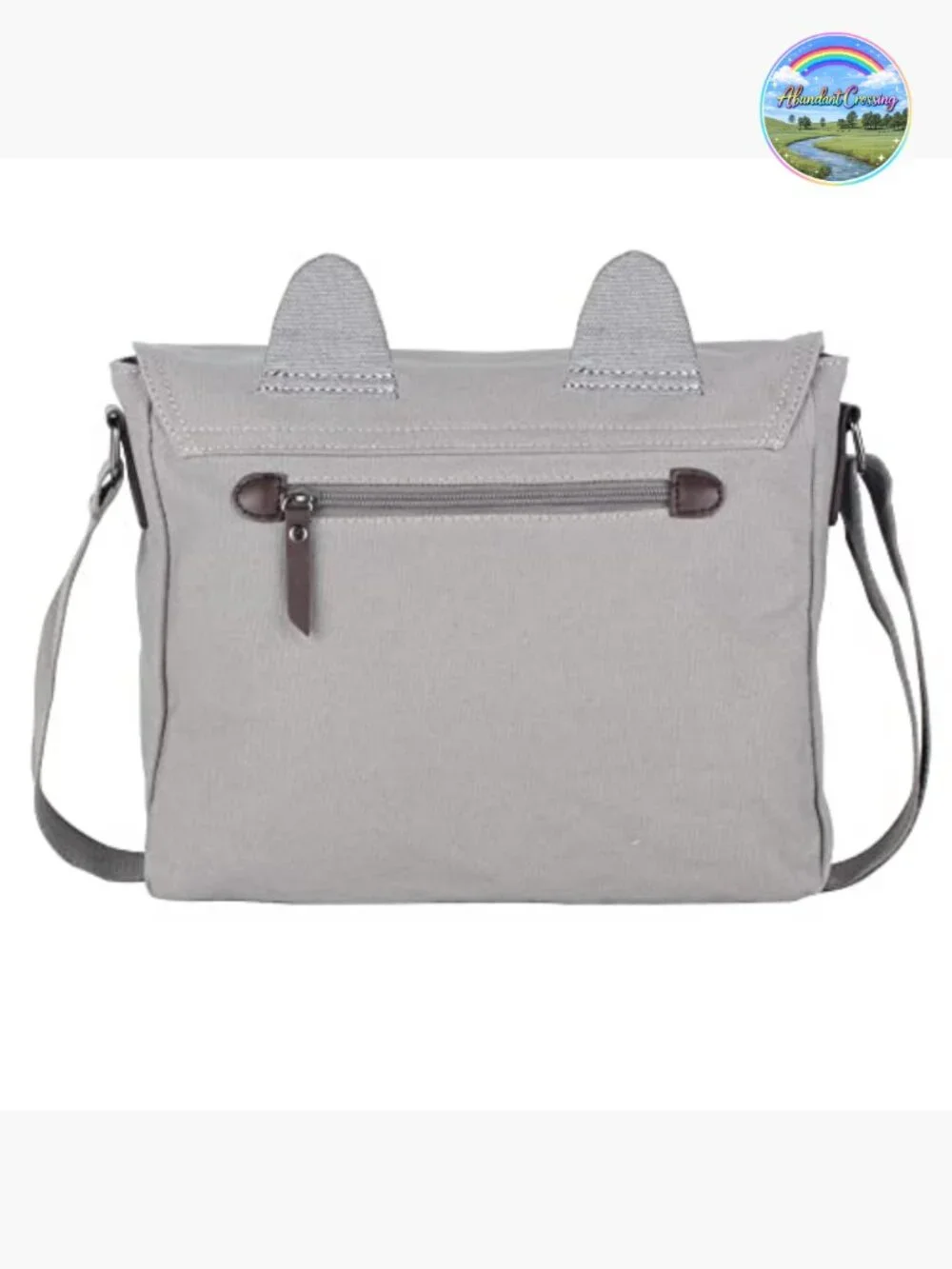Canvas Messenger Bag with Cat Pattern Shoulder Bag Crossbody Satchel School Bag